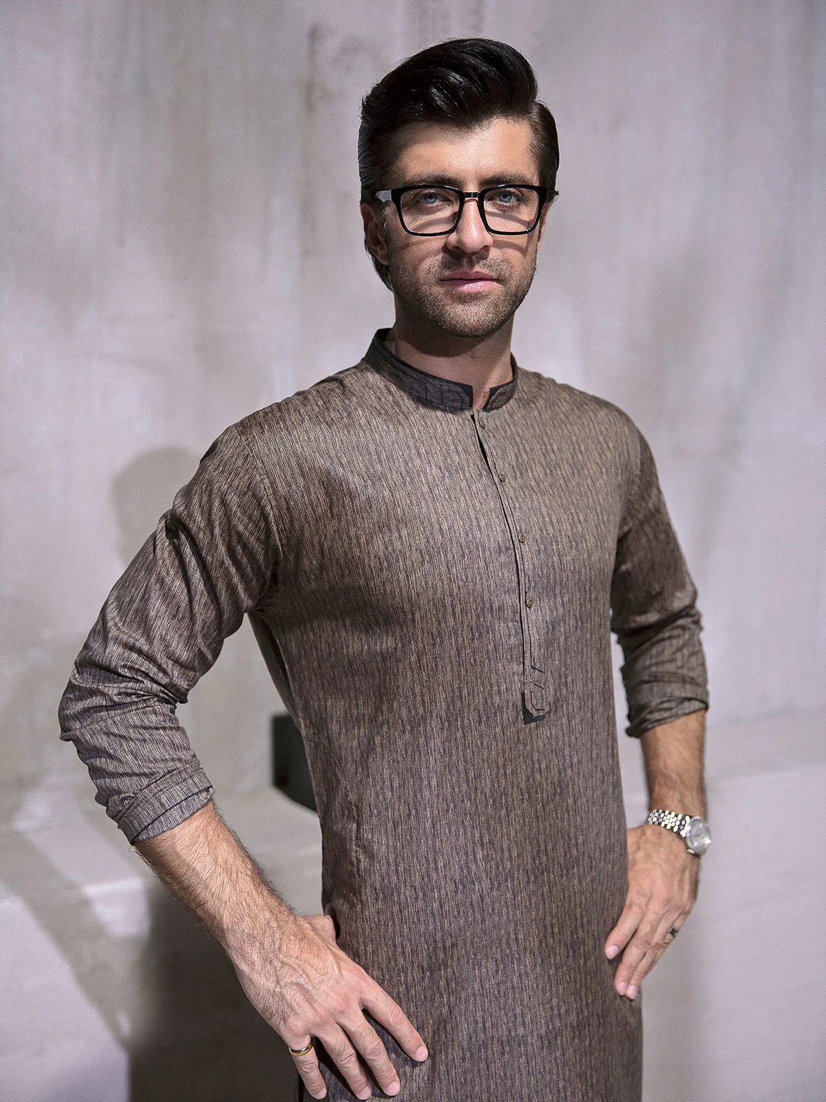 Men's Brown Kurta - EMTK21S-99084 - Image 5
