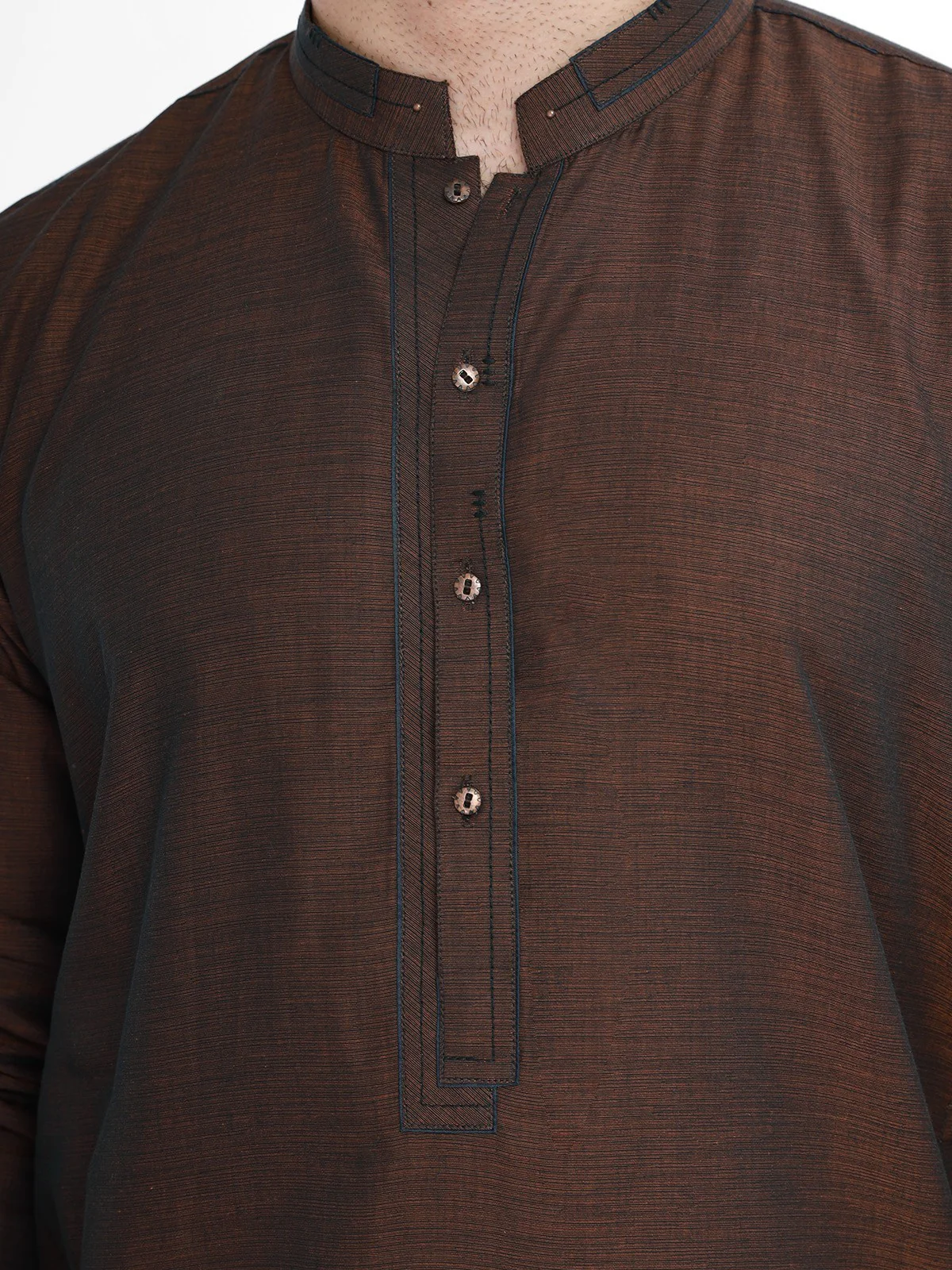 Men's Brown Kurta - EMTK21S-99092 - Image 2