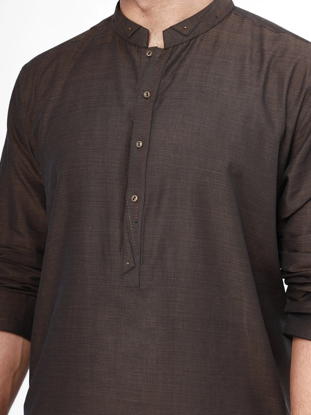 Men's Charcoal Kurta - EMTK21S-99093 - Image 2