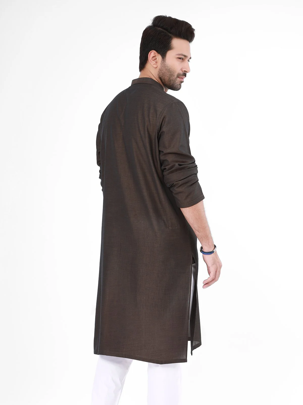 Men's Charcoal Kurta - EMTK21S-99093 - Image 3