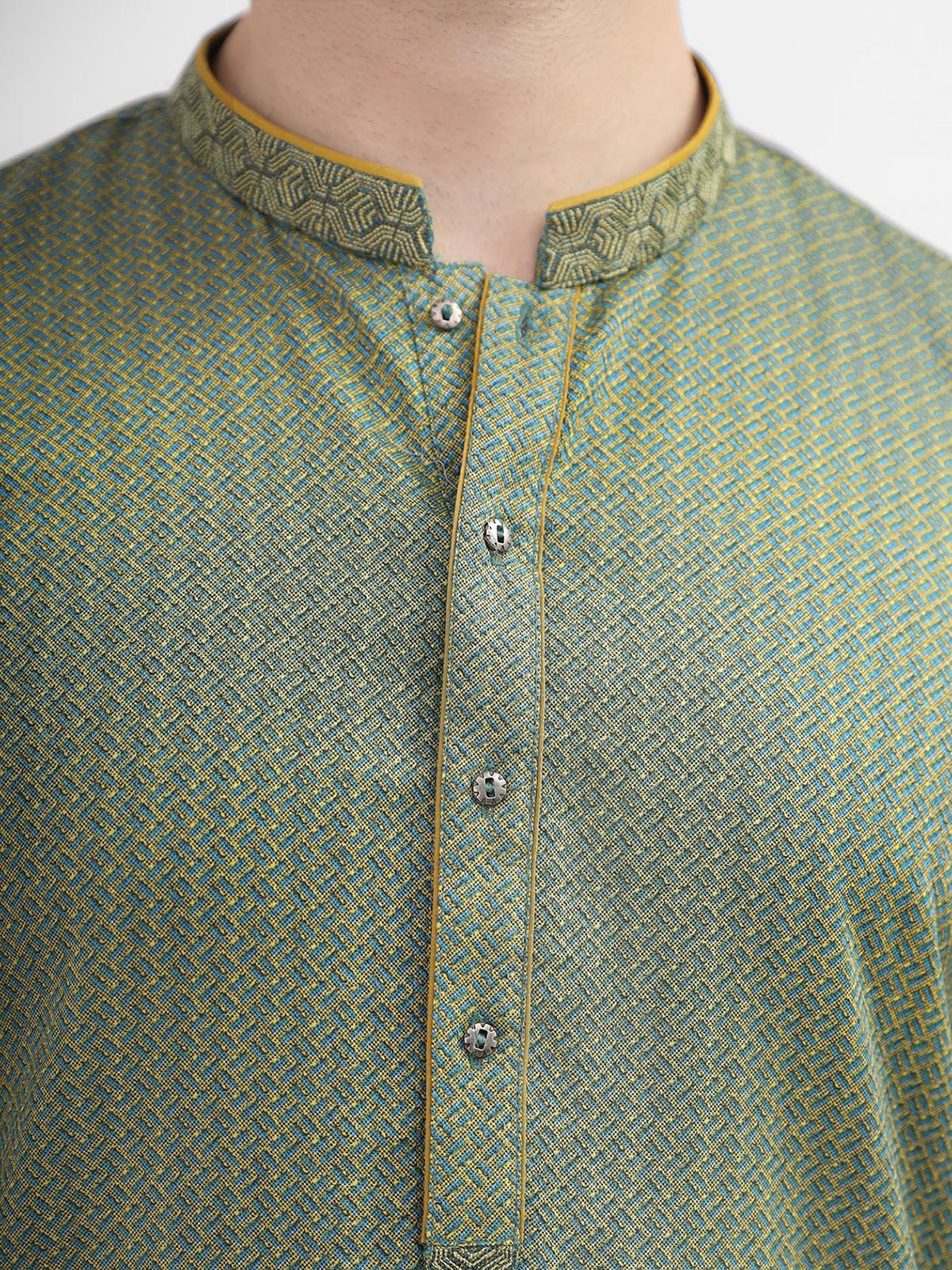 Men's Green Kurta - EMTK21S-99096 - Image 2
