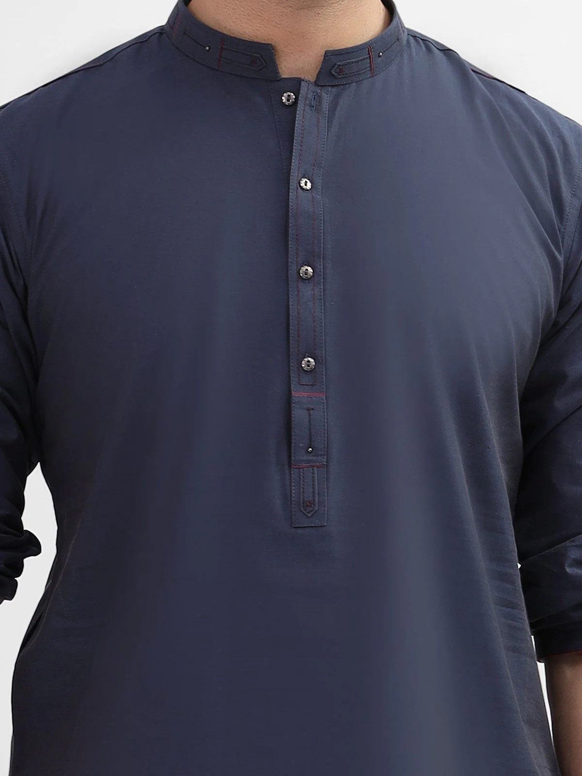 Men's Navy Kurta - EMTK21S-99105 - Image 2