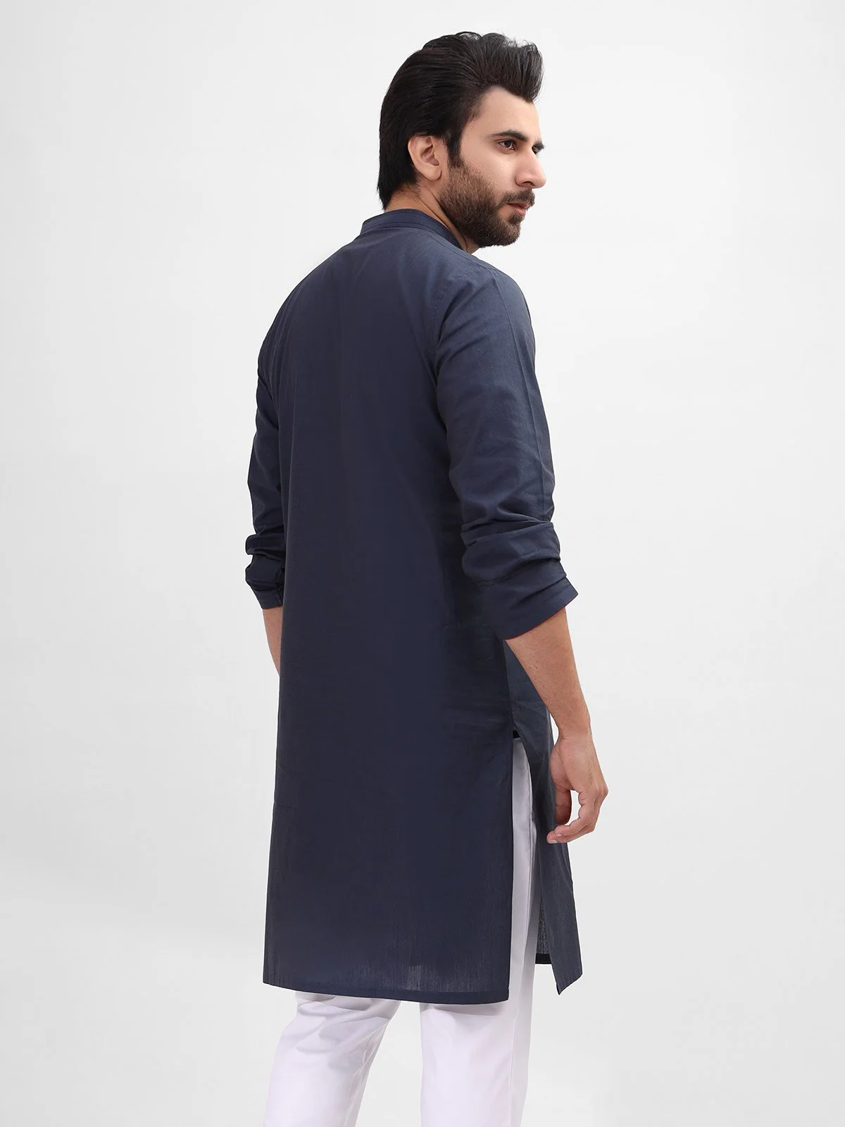 Men's Navy Kurta - EMTK21S-99105 - Image 5