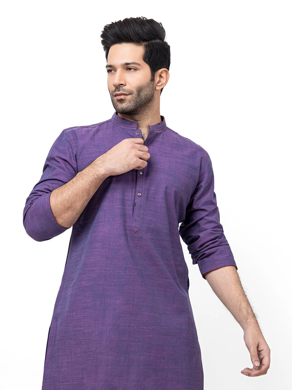 Men's Purple Kurta - EMTK21S-99155 - Image 2