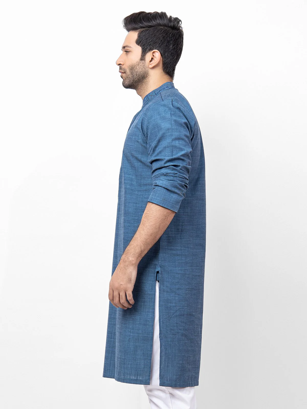 Men's Teal Blue Kurta - EMTK21S-99156 - Image 2