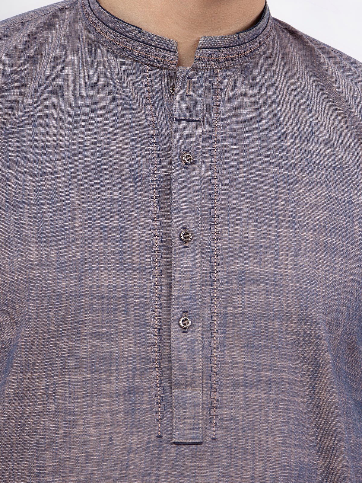 Men's Brown Kurta - EMTK21S-99157 - Image 5