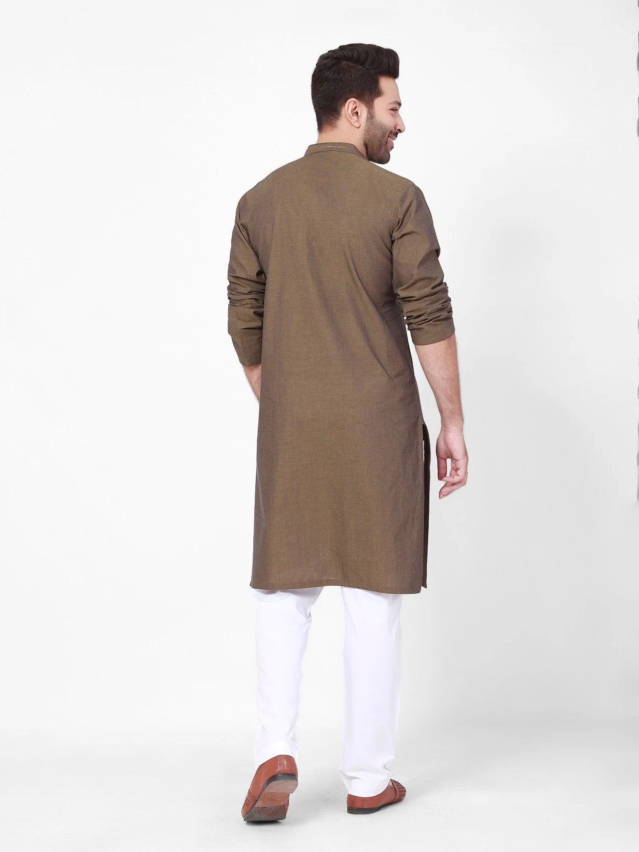 Men's Kai Green Kurta - EMTK22S-99112 - Image 3