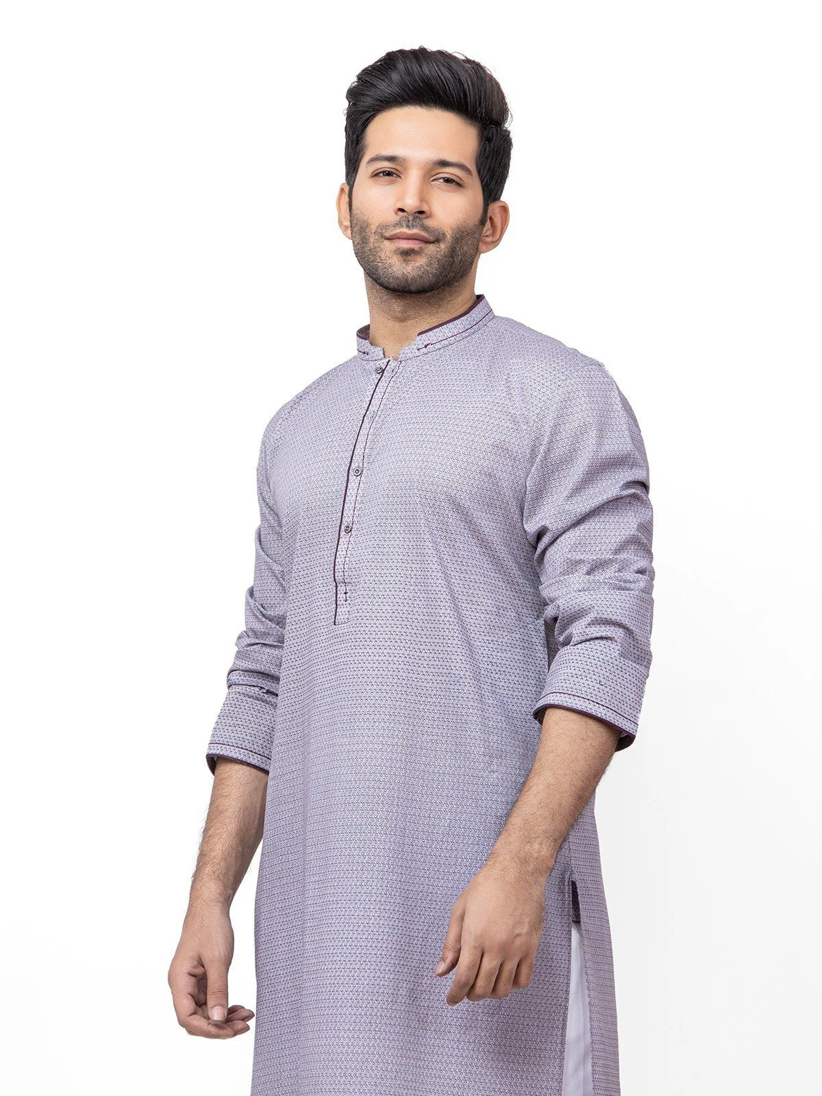 Men's Purple Kurta - EMTK22S-99165 - Image 2