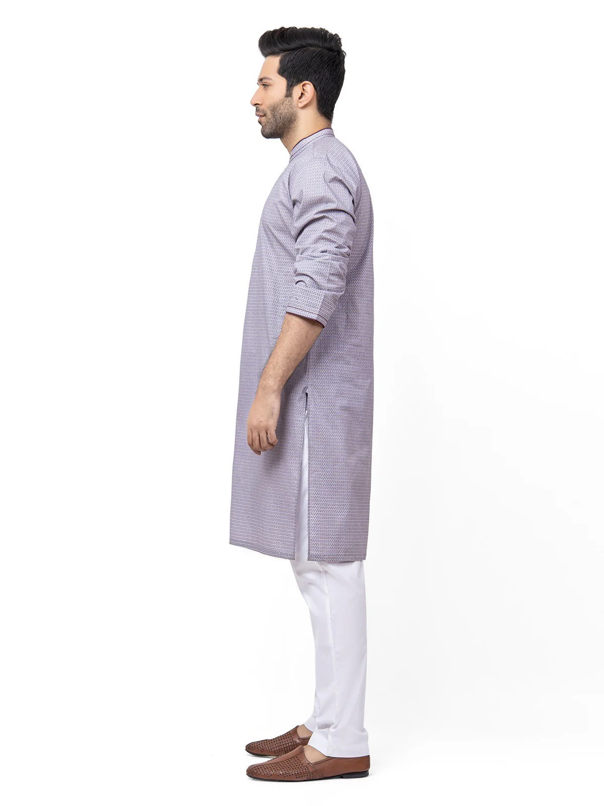 Men's Purple Kurta - EMTK22S-99165 - Image 3