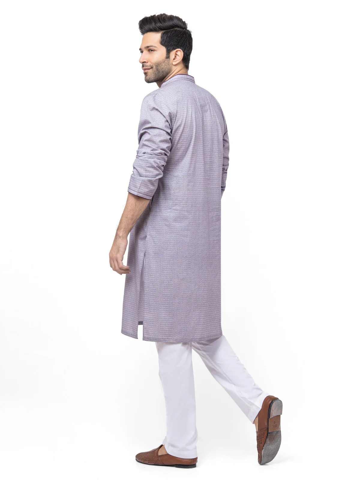 Men's Purple Kurta - EMTK22S-99165 - Image 4