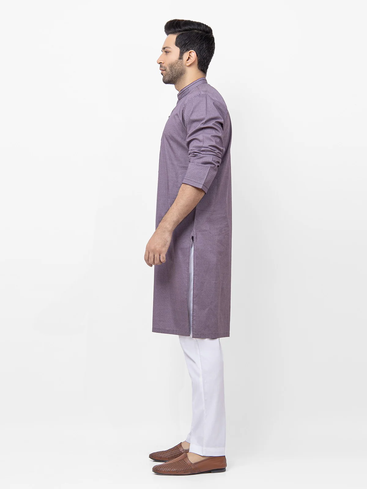 Men's Purple Kurta - EMTK22S-99175 - Image 2