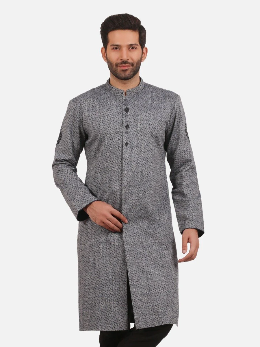 Men's Deep Blue Kurta Ceremonial - EMTKF20-004
