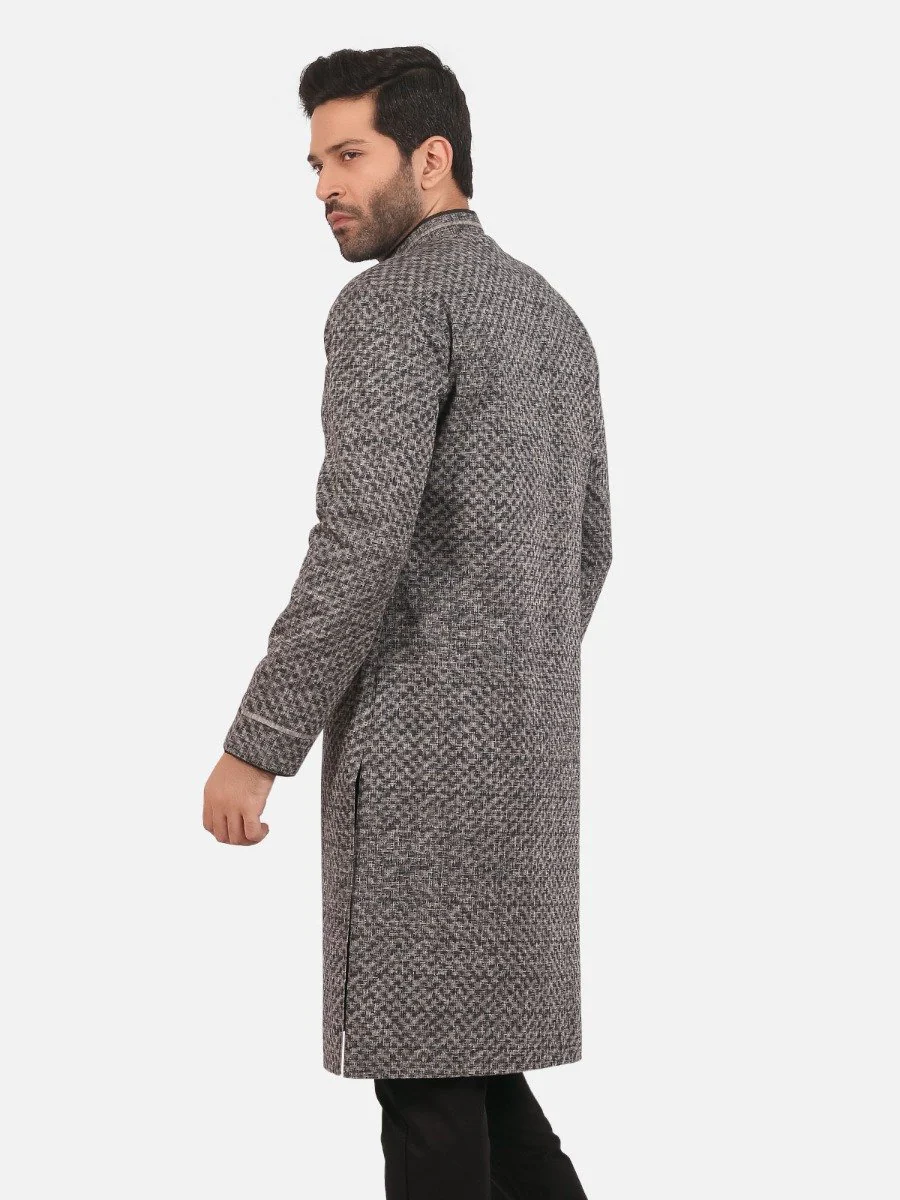 Men's Grey Kurta Ceremonial - EMTKF20-005 - Image 2