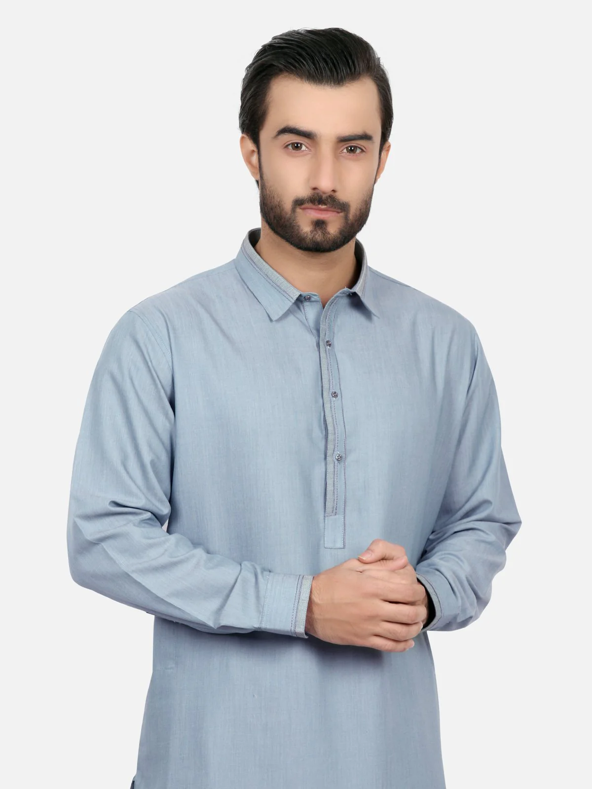 Men's Sea Green Shalwar Kameez - EMTKS18S-40567 - Image 2