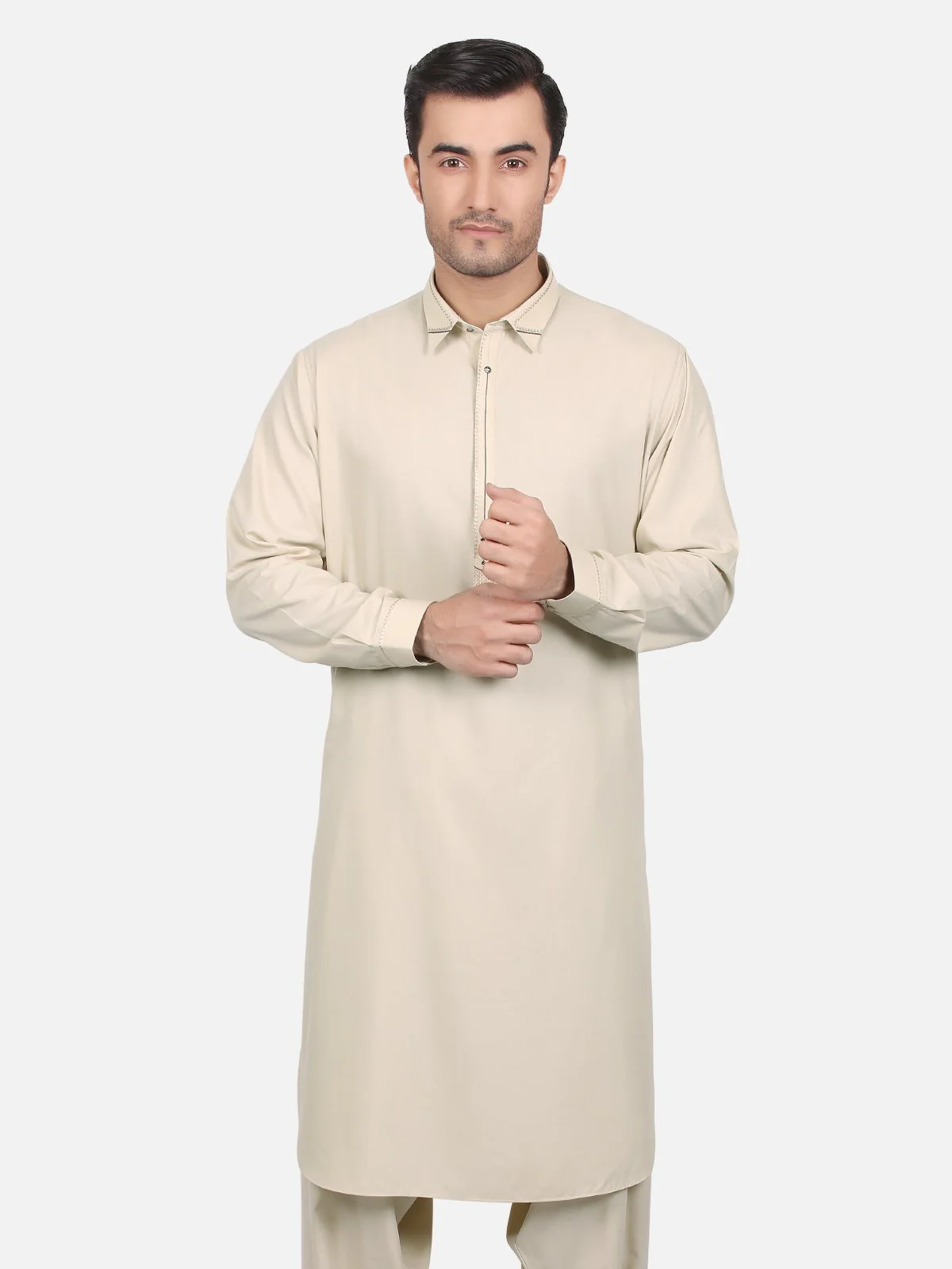 Men's Light Green Shalwar Kameez - EMTKS18S-40585