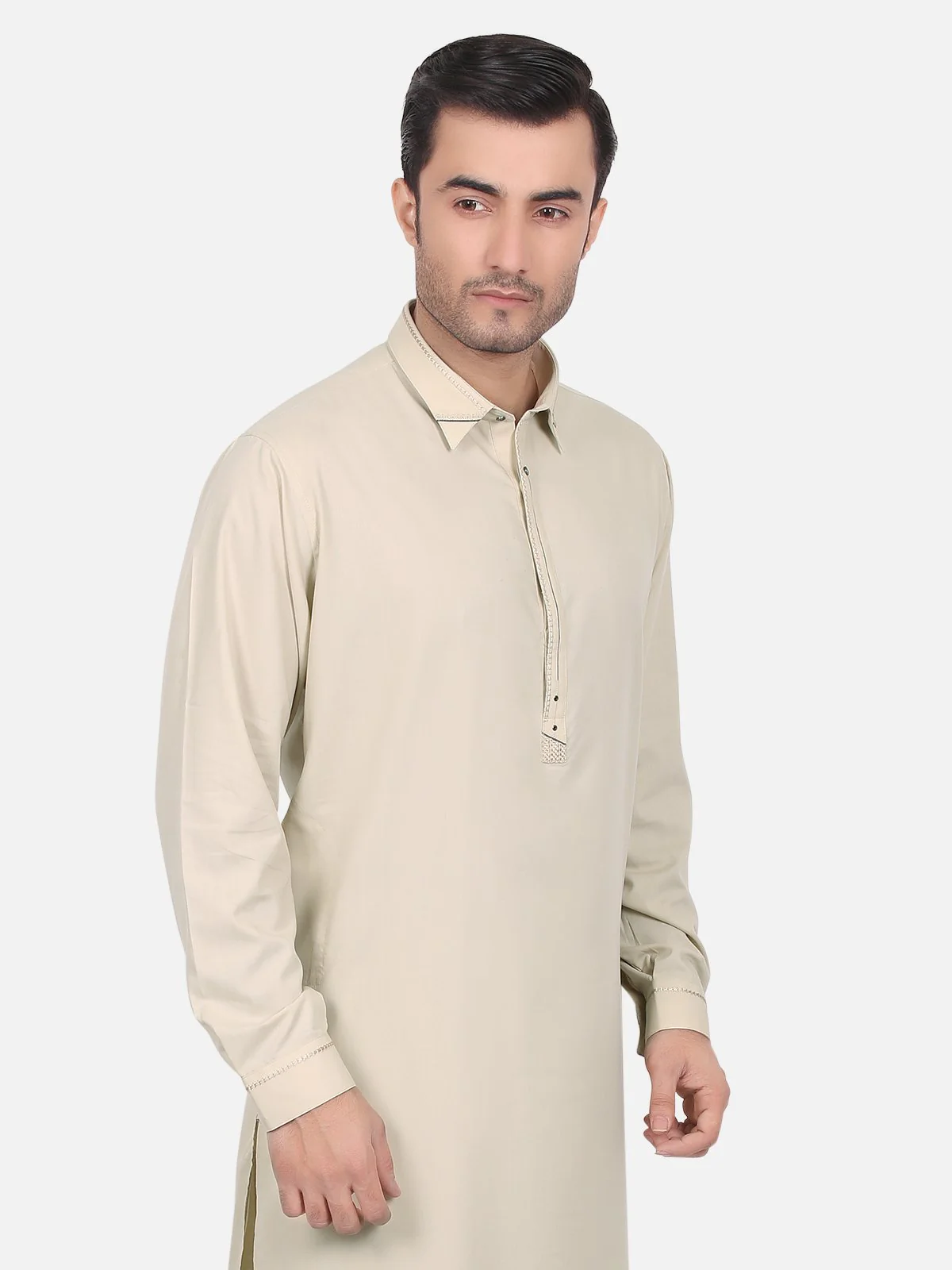 Men's Light Green Shalwar Kameez - EMTKS18S-40585 - Image 2