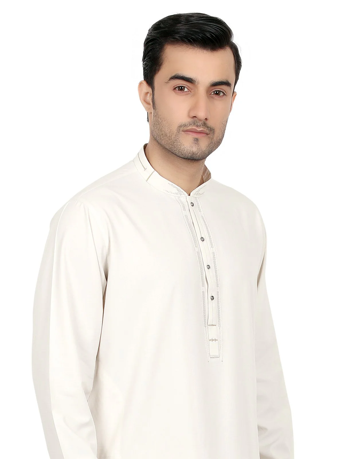 Men's Beige Shalwar Kameez - EMTKS18S-40593 - Image 2