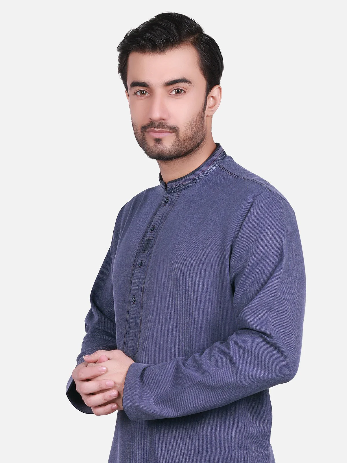 Men's Blue Shalwar Kameez - EMTKS18W-40691 - Image 2