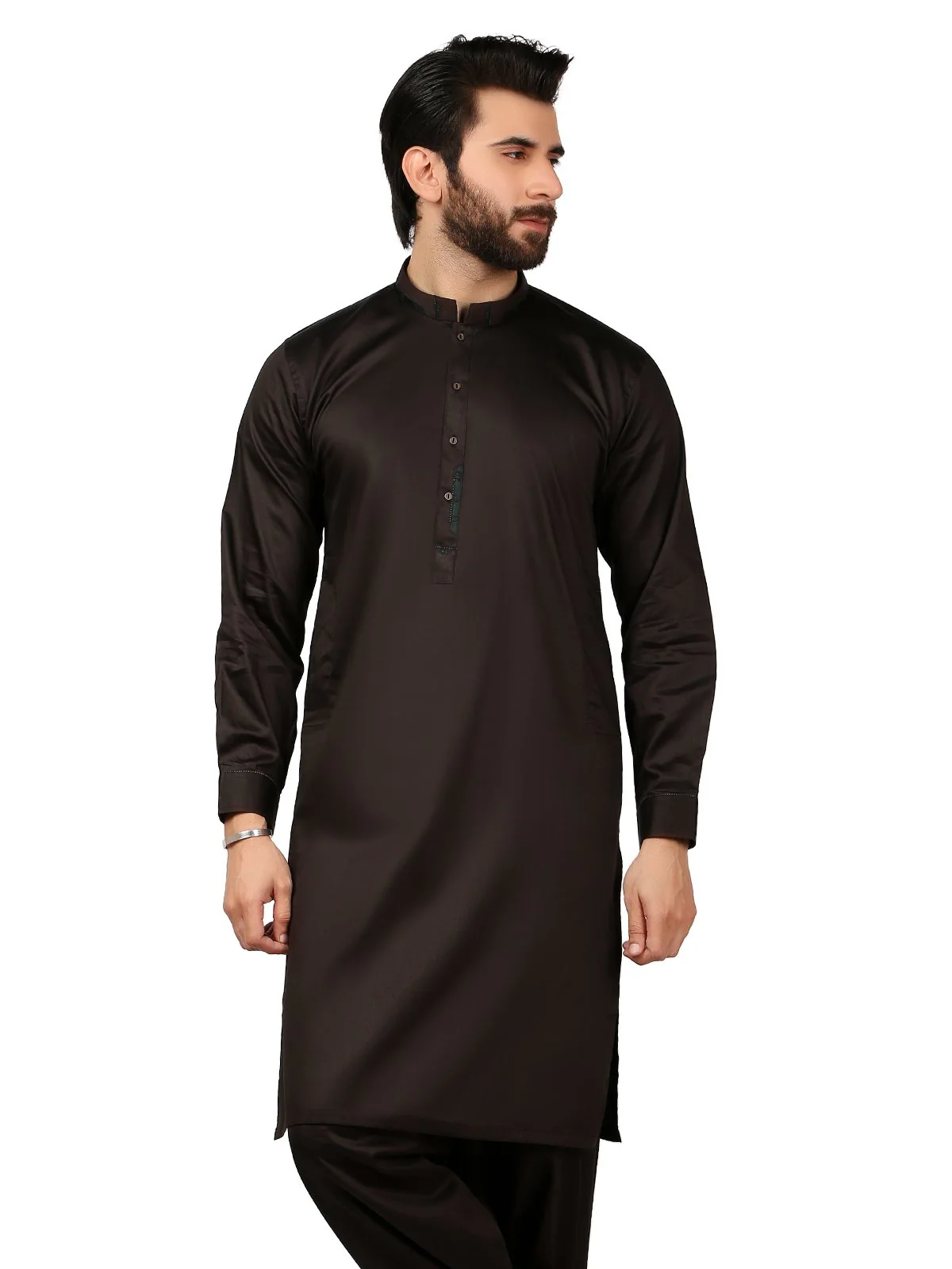 Men's Chocolate Brown Shalwar Kameez - EMTKS19-025