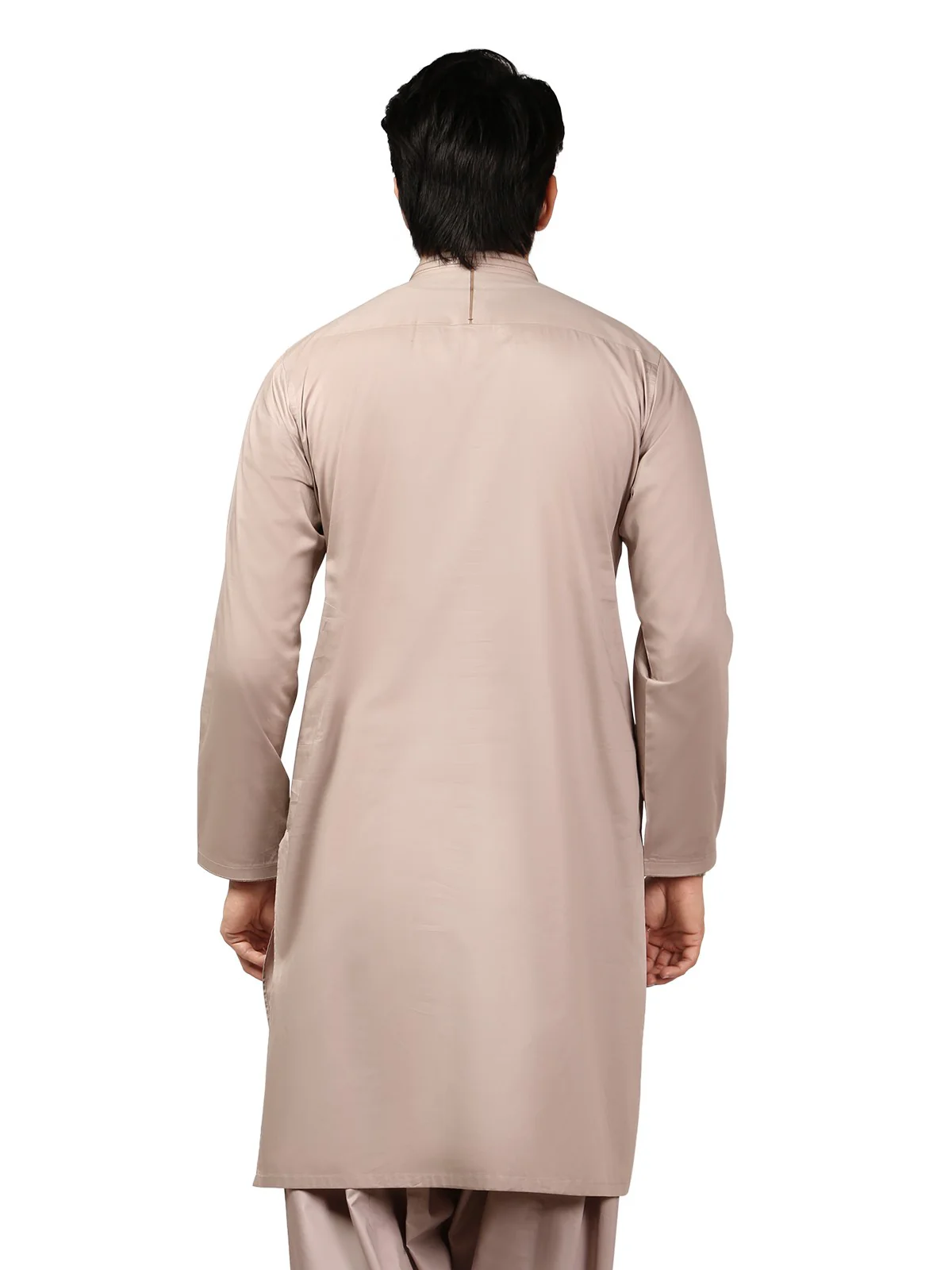Men's Ash Grey Shalwar Kameez - EMTKS19-033 - Image 3