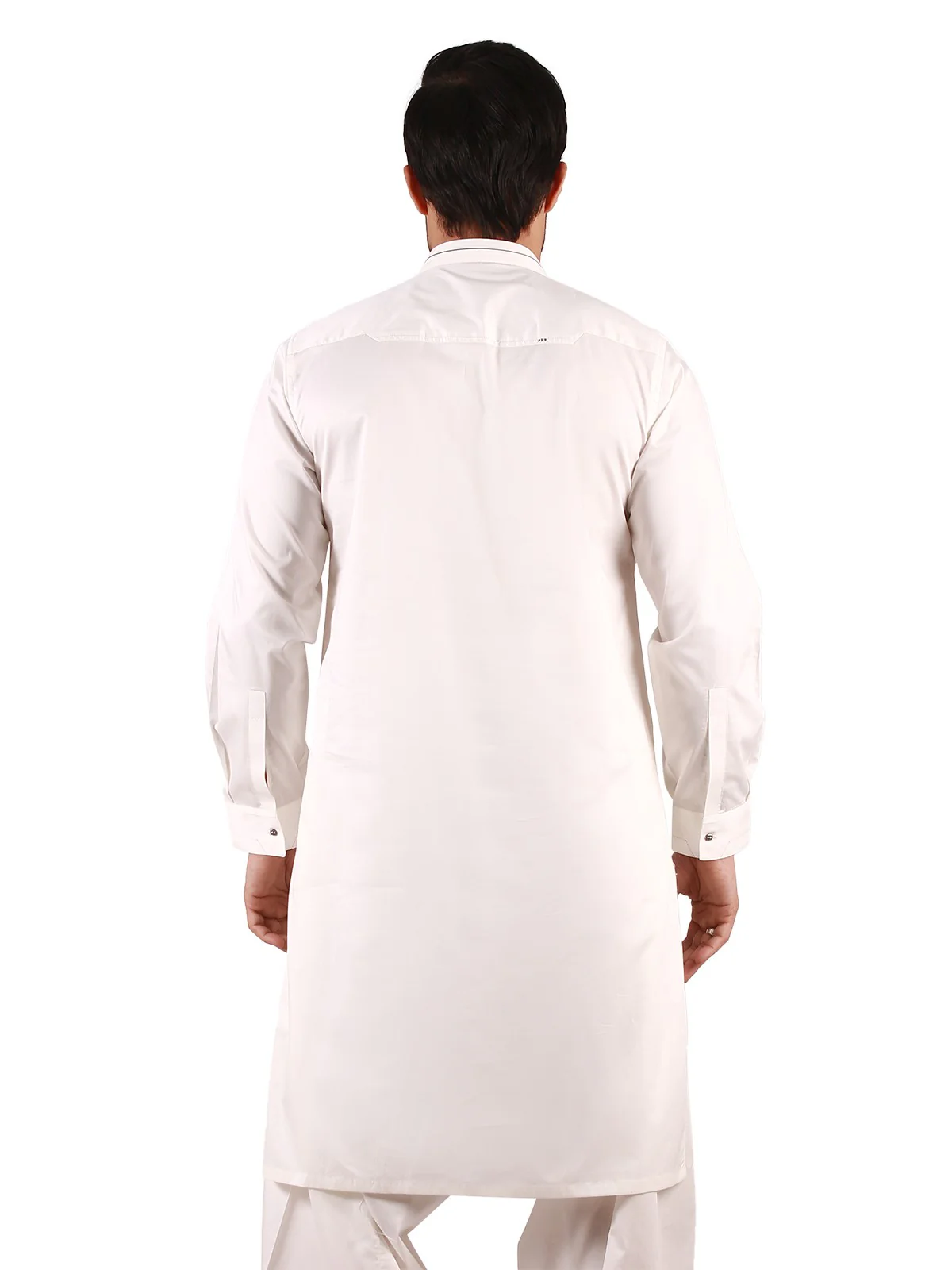 Men's Cream Shalwar Kameez - EMTKS19-037 - Image 3