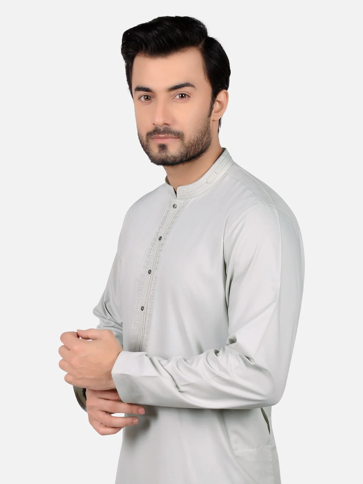 Men's Sea Green Shalwar Kameez - EMTKS19S-40756 - Image 2