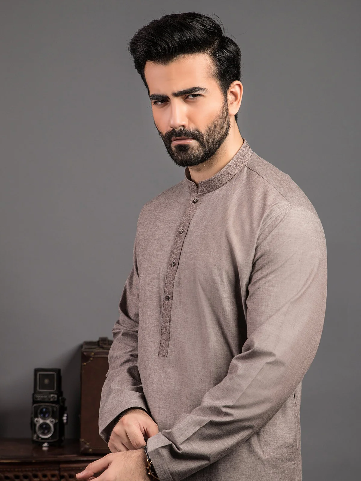 Men's Zinc Shalwar Kameez - EMTKS19S-40776 - Image 3