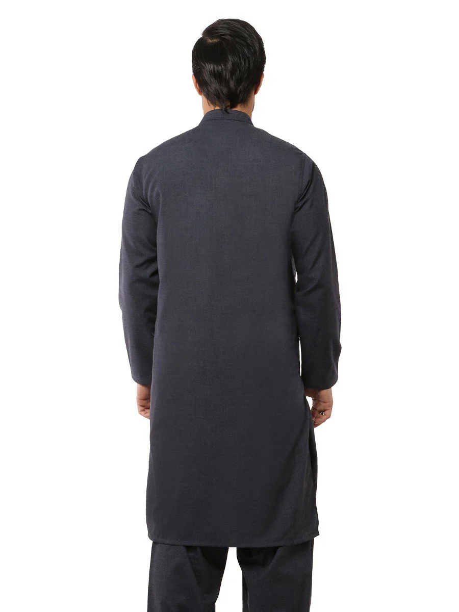 Men's Blue Nights Shalwar Kameez - EMTKS19S-40812 - Image 3