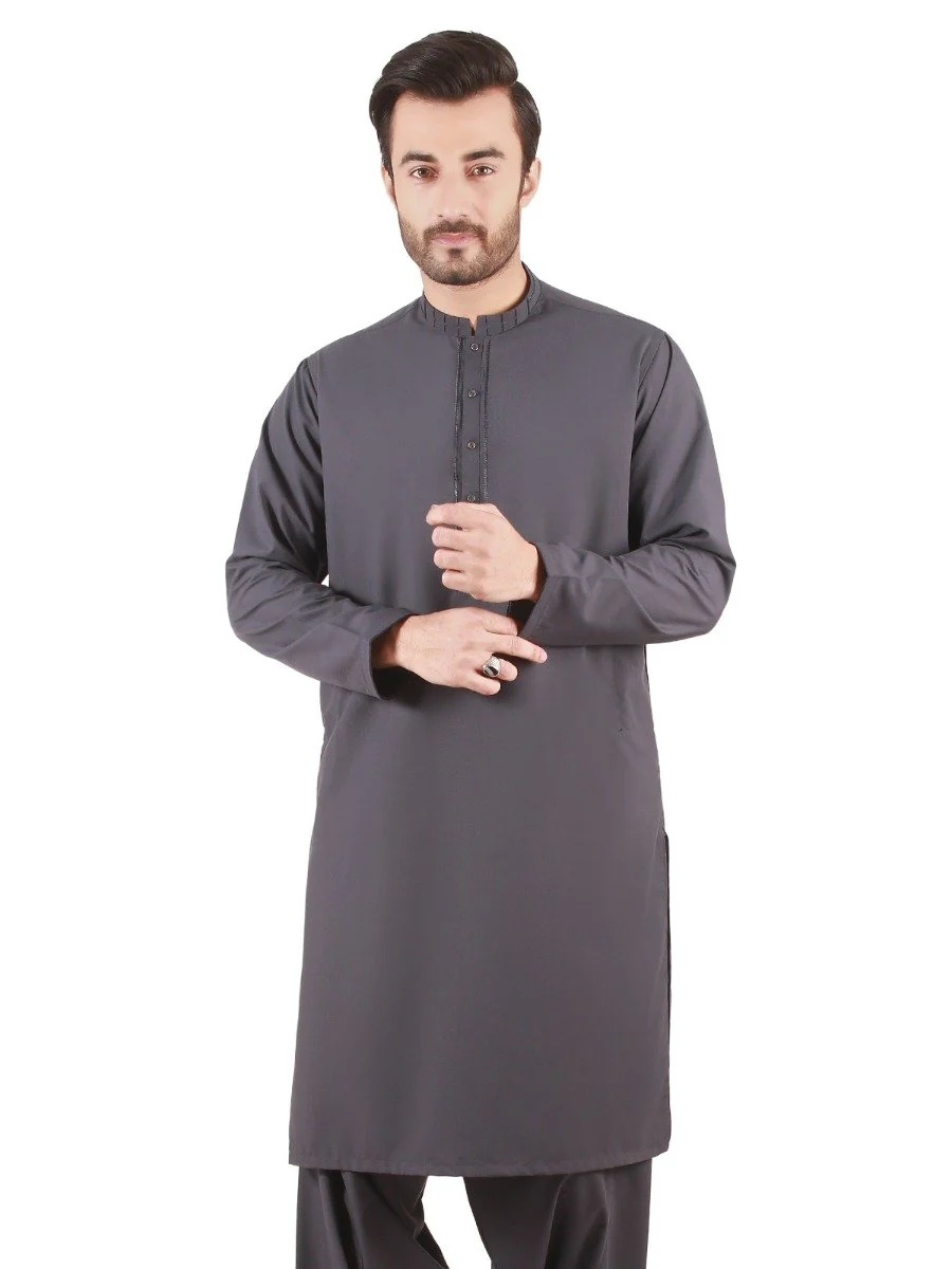 Men's Dark Navy Shalwar Kameez - EMTKS19S-40816