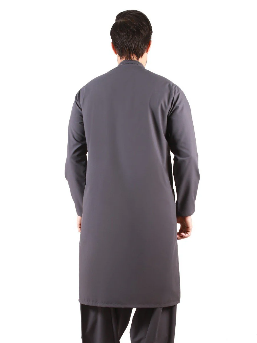 Men's Dark Navy Shalwar Kameez - EMTKS19S-40816 - Image 3