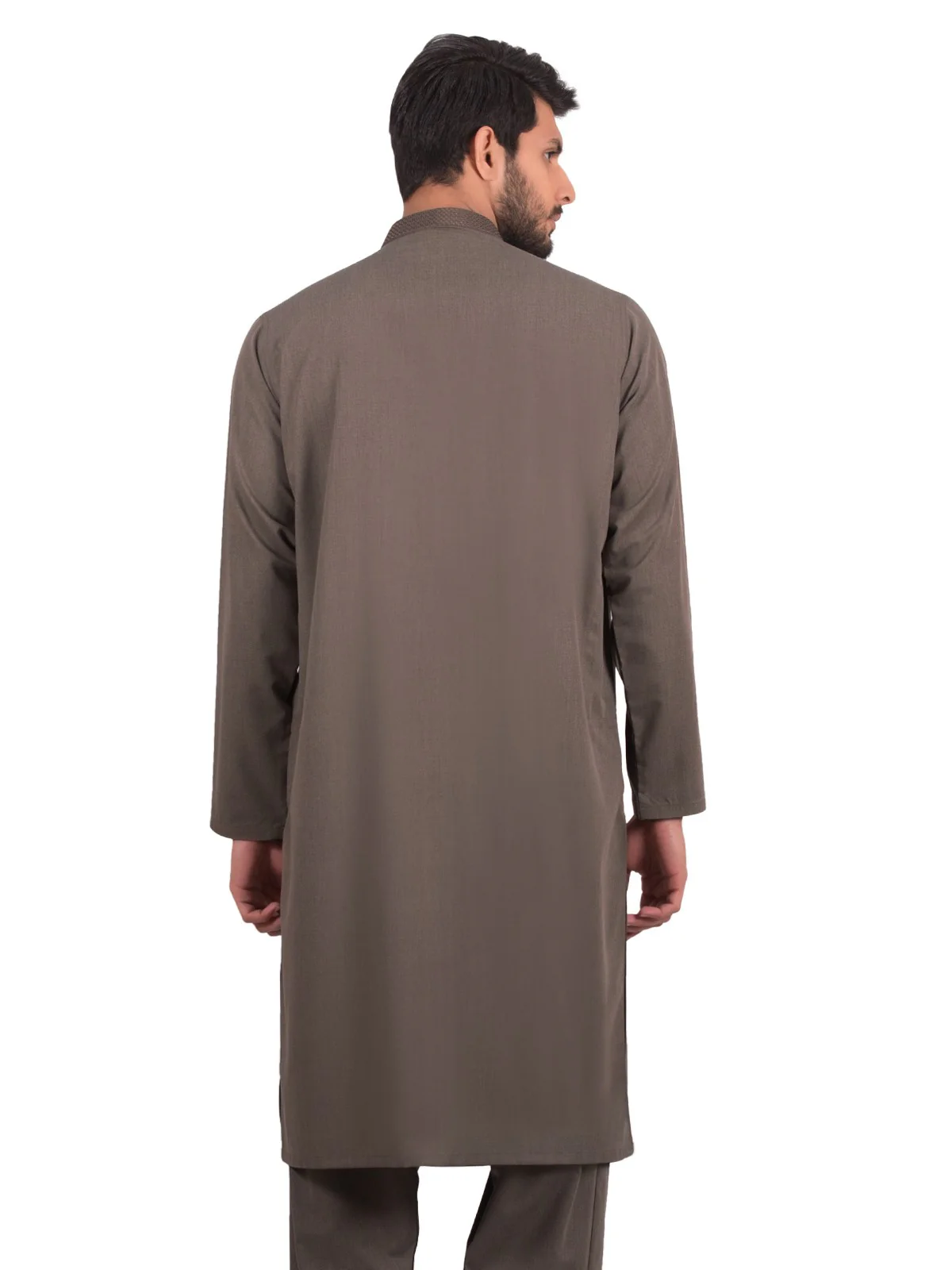 Men's Coffee Brown Shalwar Kameez - EMTKS19S-40827 - Image 3