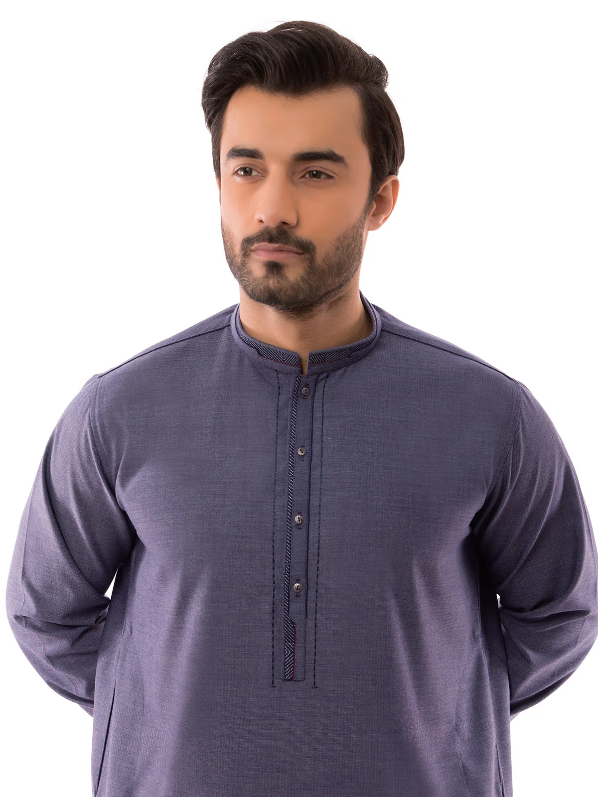 Men's Blue Shalwar Kameez - EMTKS19S-40830 - Image 2