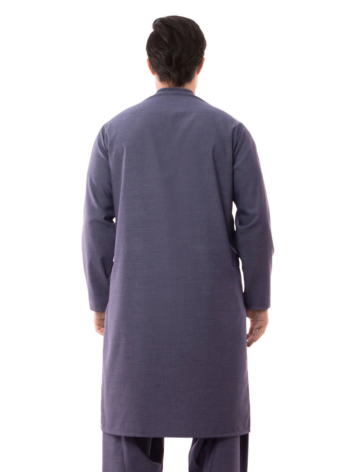 Men's Blue Shalwar Kameez - EMTKS19S-40830 - Image 3