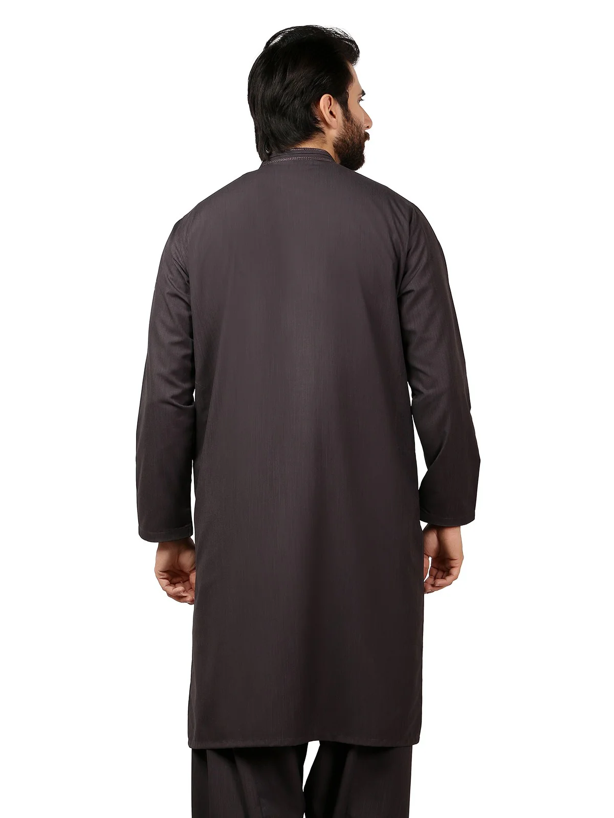 Men's Mauve Shalwar Kameez - EMTKS19W-40806 - Image 3