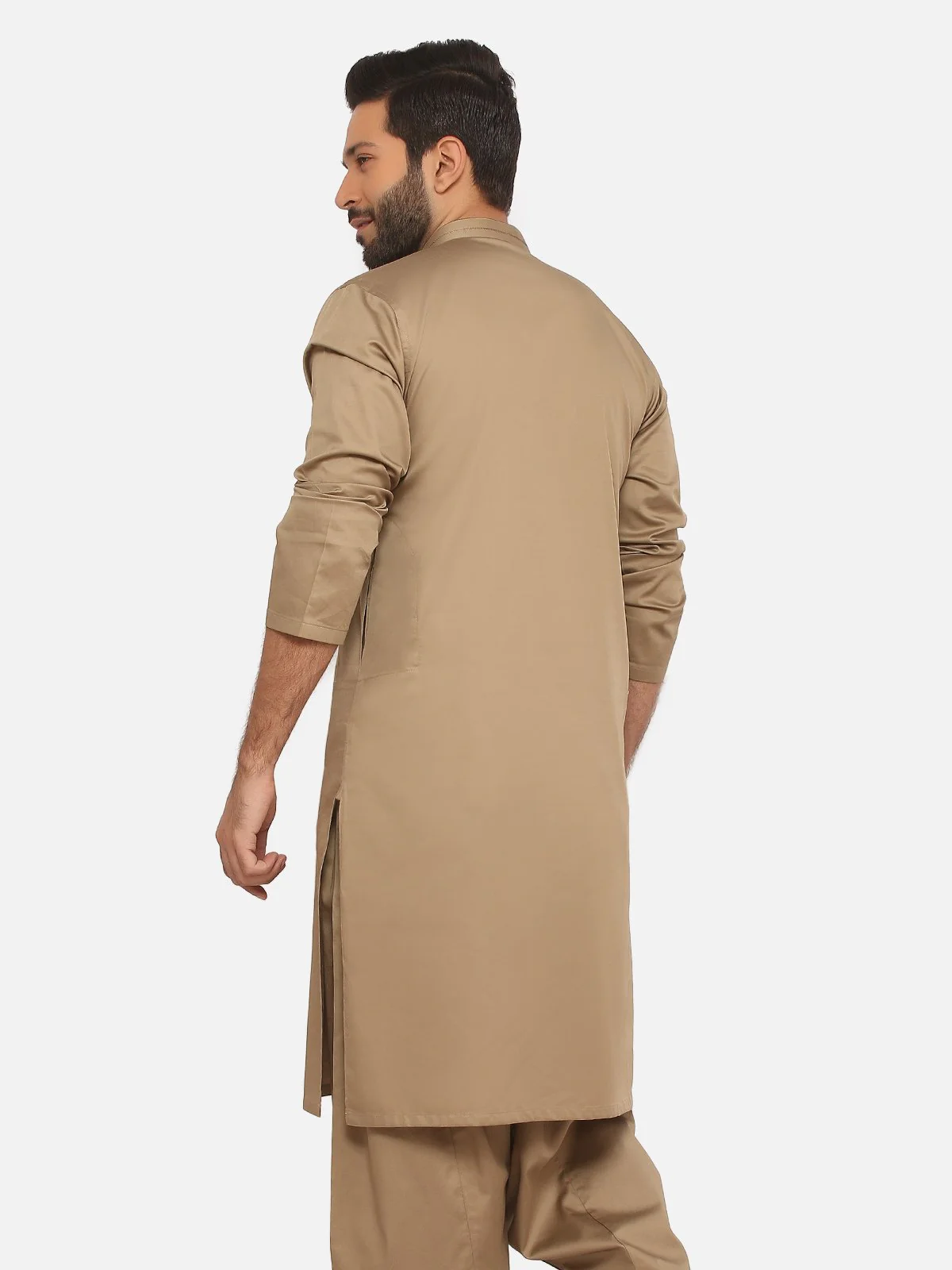 Men's Light Mehndi Shalwar Kameez - EMTKS20-049 - Image 2