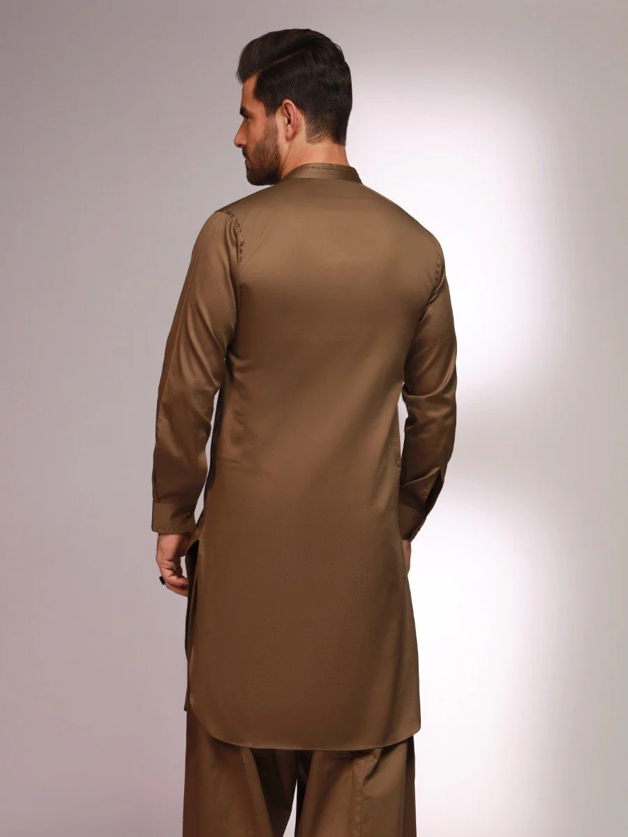 Men's Mehndi Shalwar Kameez - EMTKS20-054 - Image 4