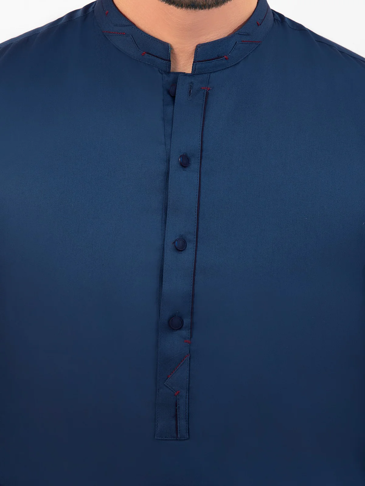 Men's Ocean Blue Shalwar Kameez - EMTKS20-059 - Image 2