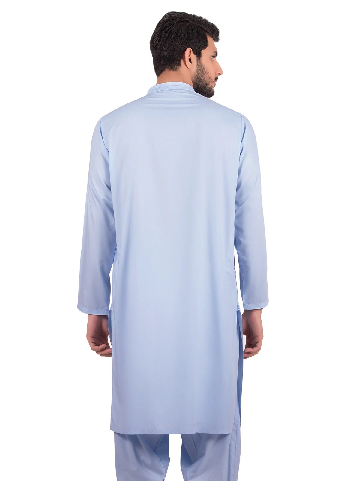 Men's Sky Blue Shalwar Kameez - EMTKS20S-40823 - Image 2