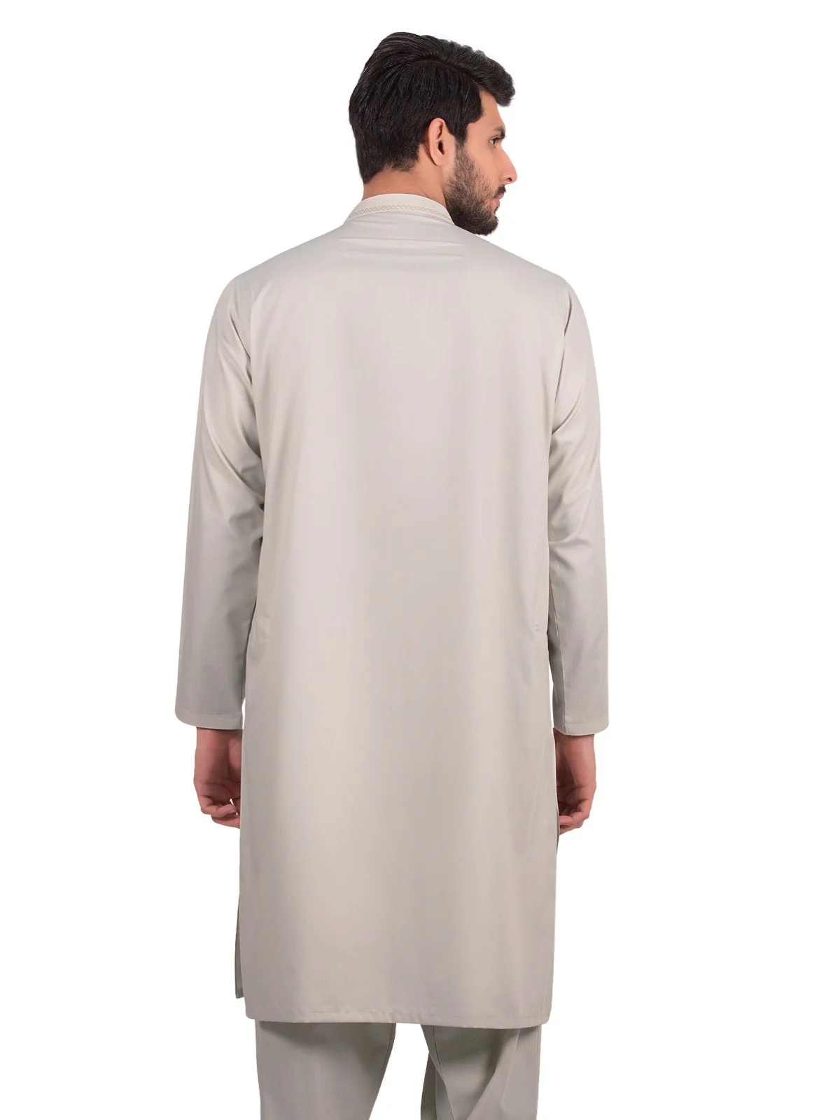 Men's Light Beige Shalwar Kameez - EMTKS20S-40824 - Image 3