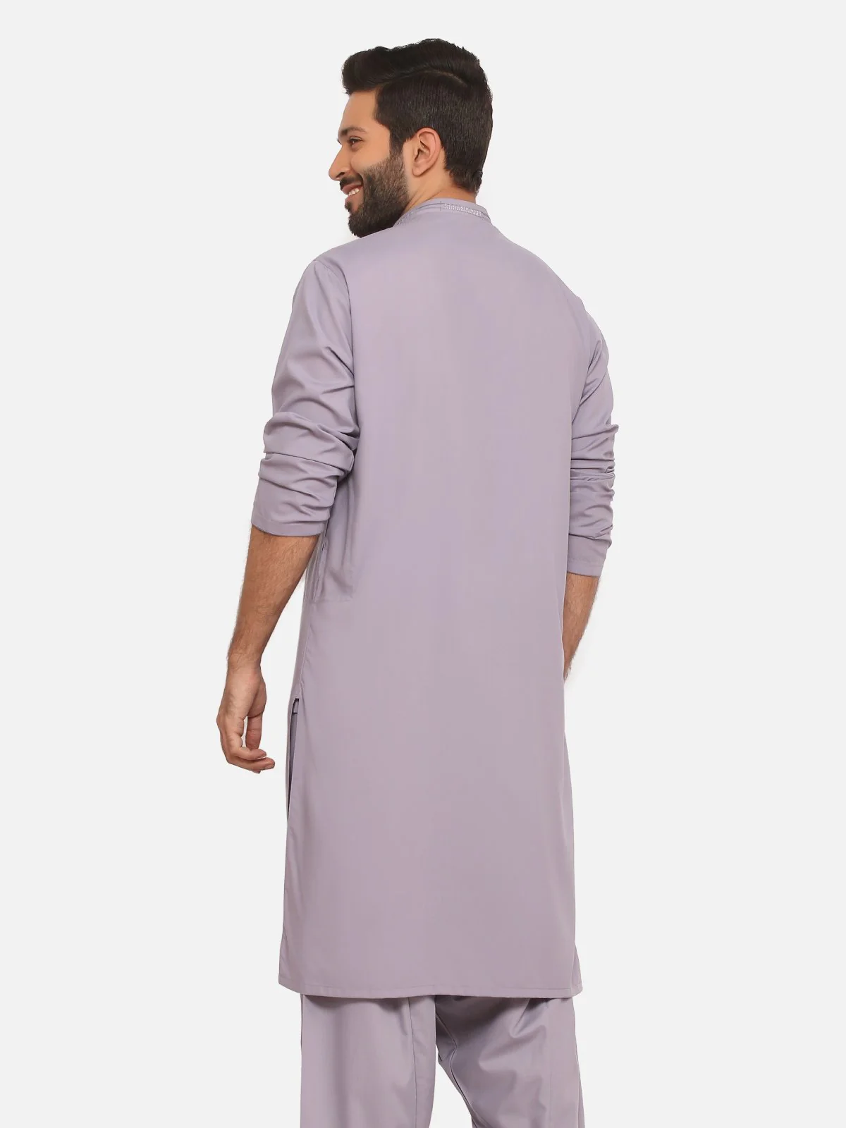 Men's Light Purple Shalwar Kameez - EMTKS20S-40858 - Image 2