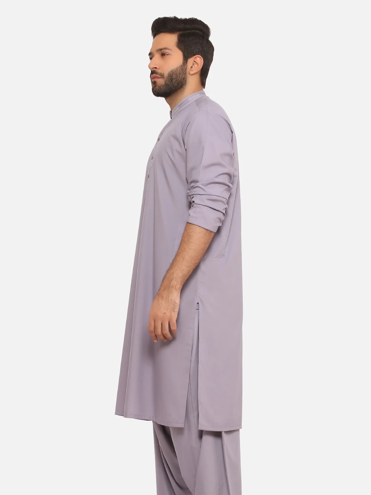 Men's Light Purple Shalwar Kameez - EMTKS20S-40858 - Image 3