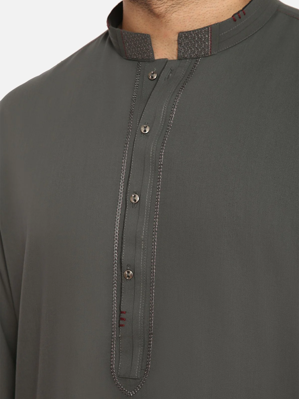 Men's Bottle Green Shalwar Kameez - EMTKS20S-40863 - Image 2