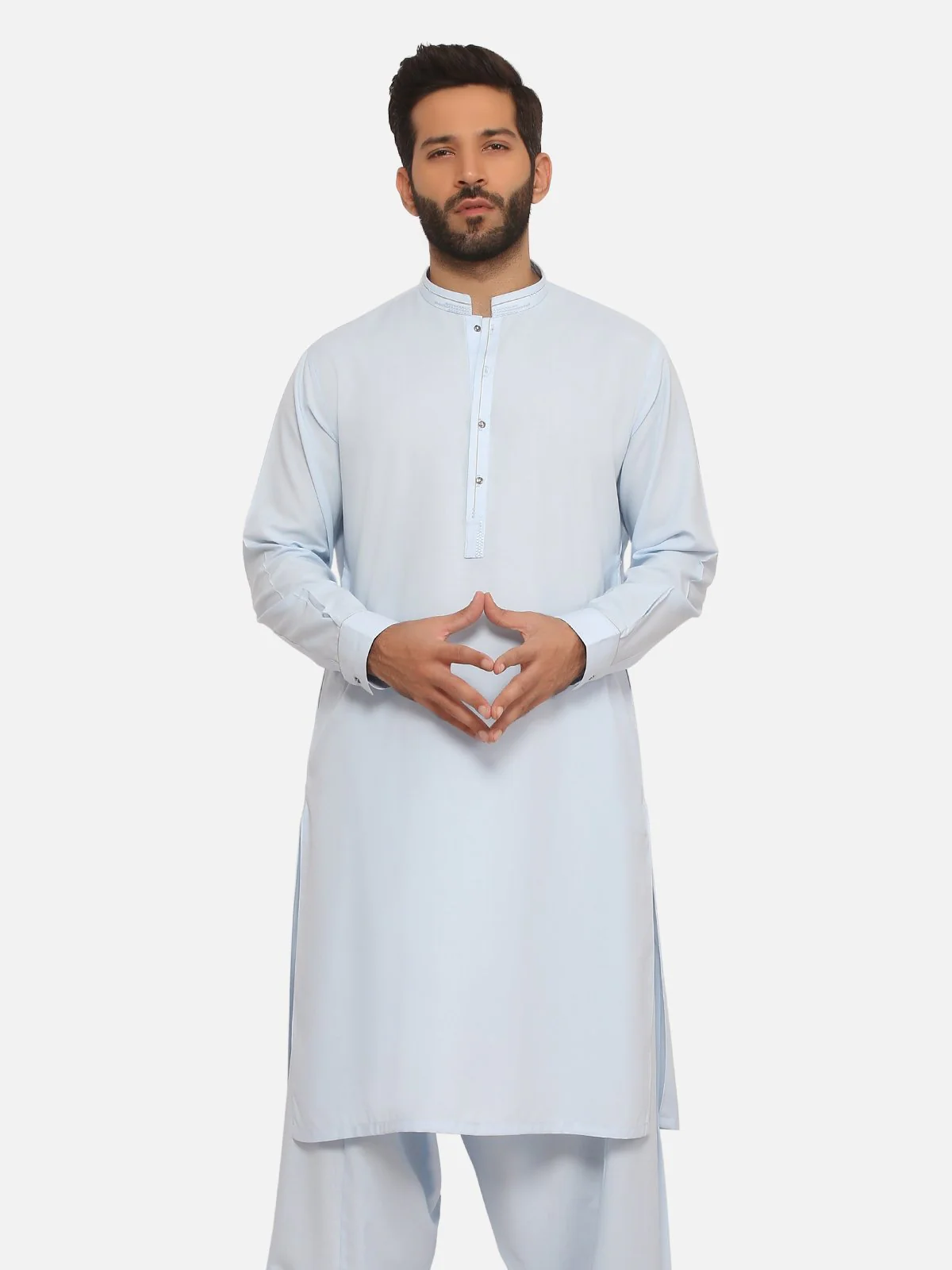 Men's Sky Blue Shalwar Kameez - EMTKS20S-40864