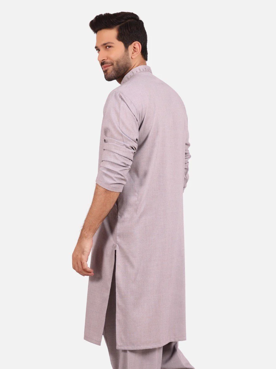Men's Coffee Shalwar Kameez - EMTKS20W-40872 - Image 4