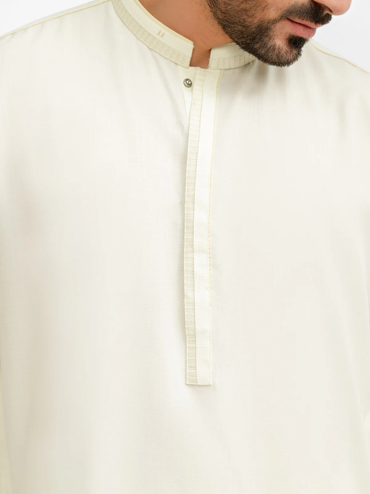 Men's Cream Shalwar Kameez - EMTKS21S-40889 - Image 2