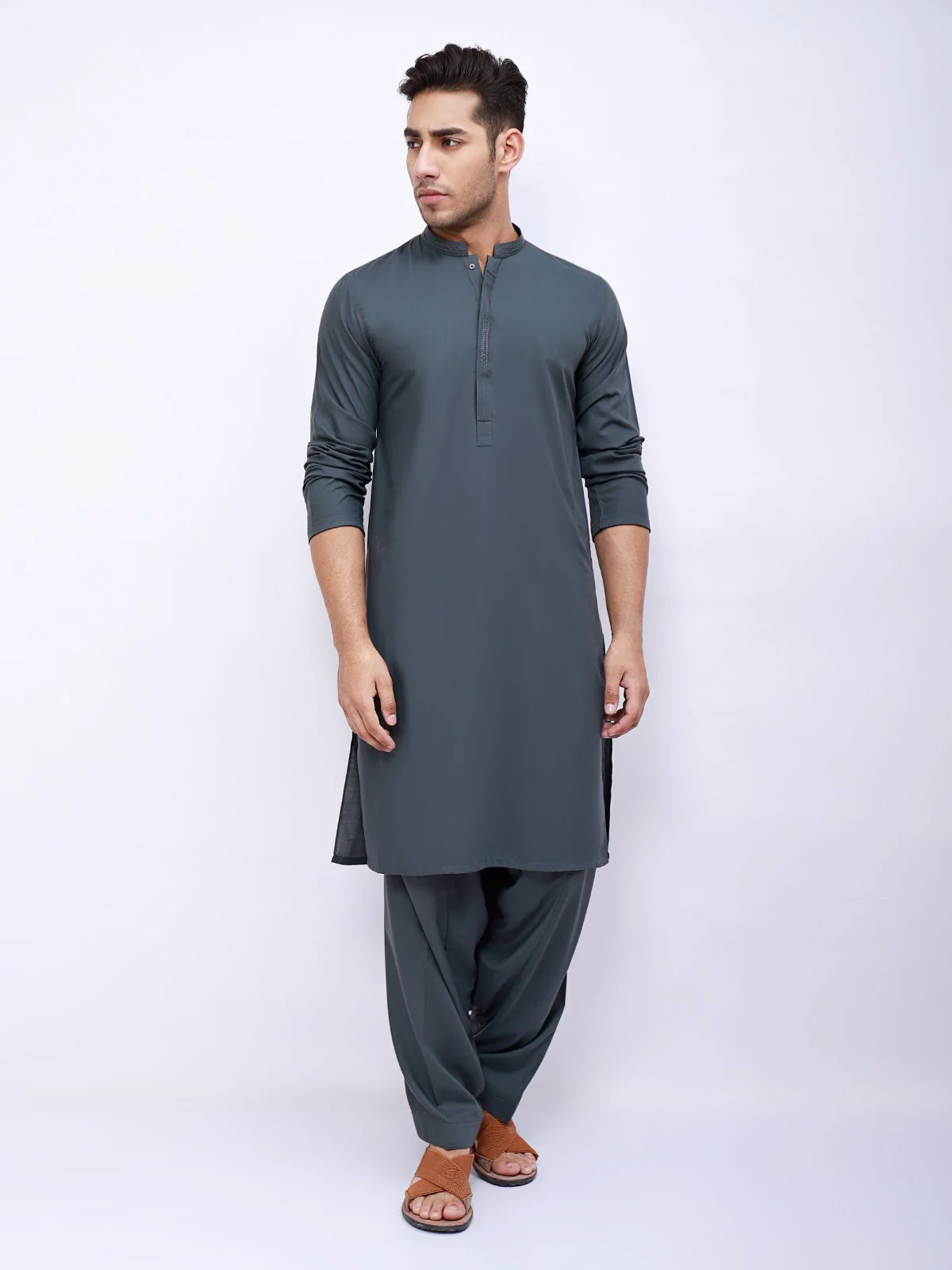 Men's Teal Shalwar Kameez - EMTKS21S-40900