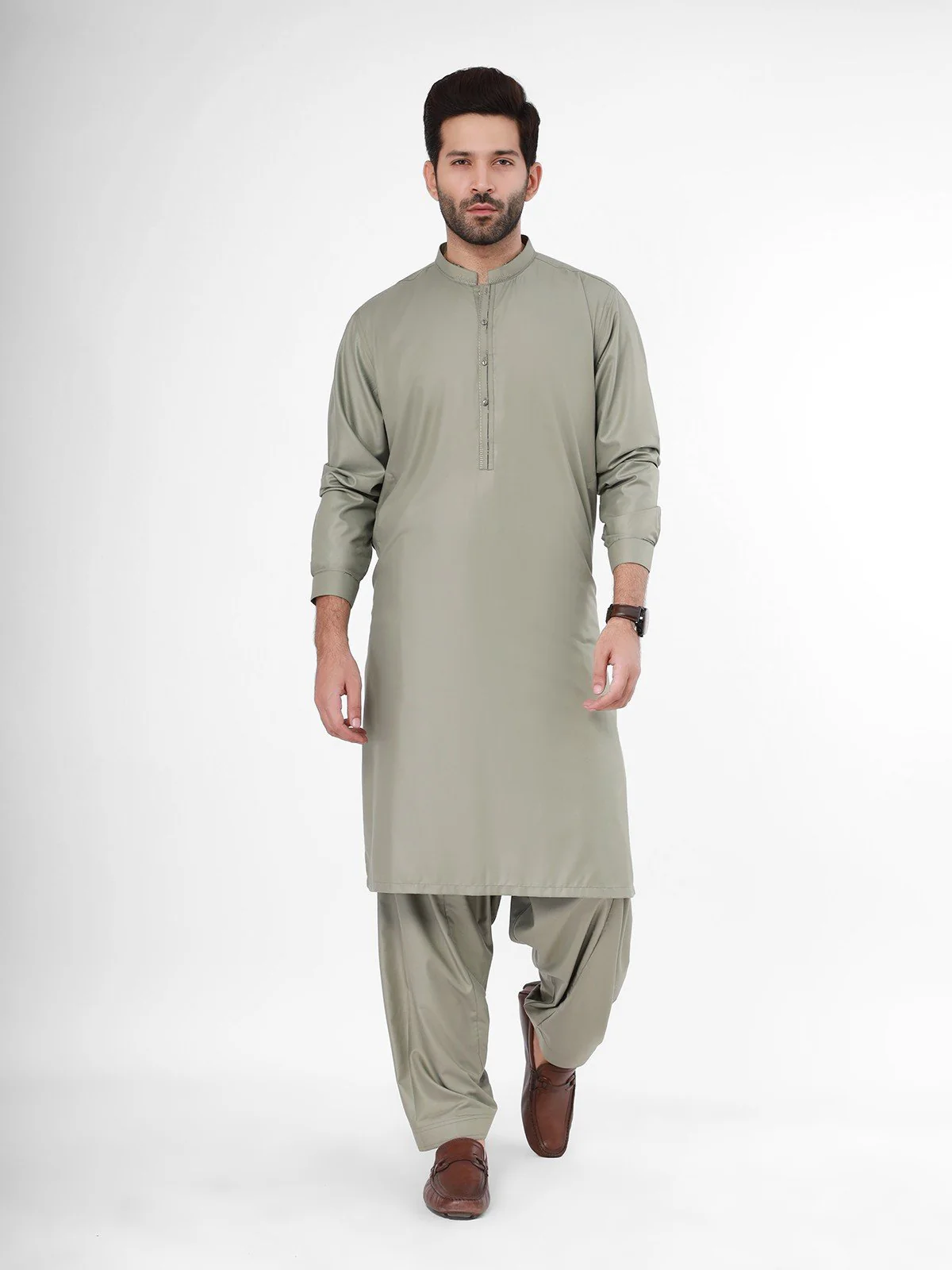 Men's Sage Shalwar Kameez - EMTKS21S-40917