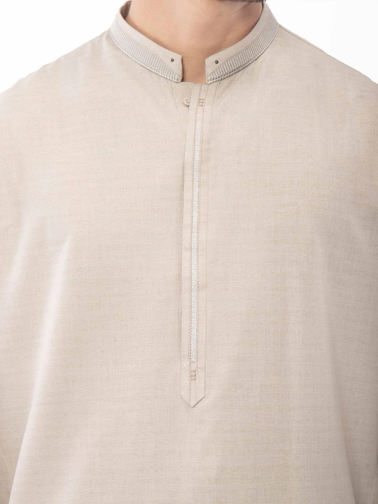 Men's Light Coffee Shalwar Kameez - EMTKS21S-40920 - Image 4