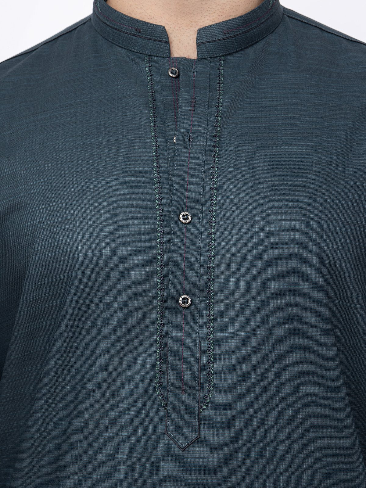 Men's Teal Shalwar Kameez - EMTKS21S-40936 - Image 4
