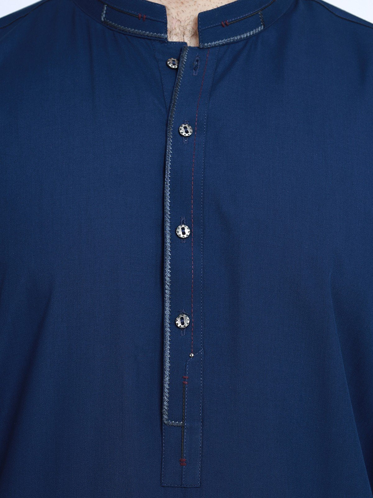 Men's Navy Shalwar Kameez - EMTKS22S-40945 - Image 3